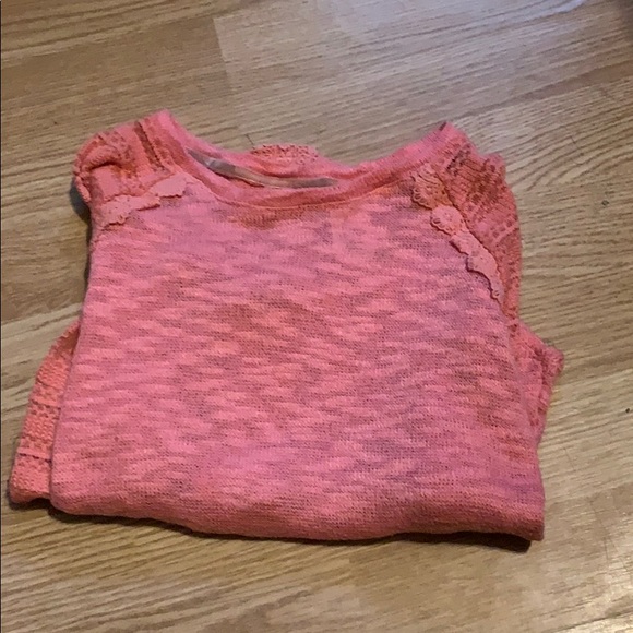 Pink 3/4 sleeve spring sweater in girls 7/8 - Picture 4 of 4